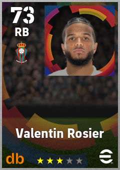 Valentin Rosier — RB, OVR 73, MAX 73