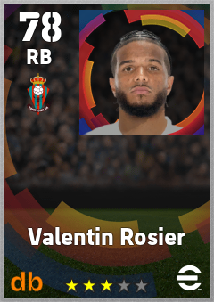 Valentin Rosier — RB, OVR 78, MAX 78