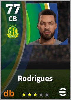Rodrigues — CB, OVR 77, MAX 77