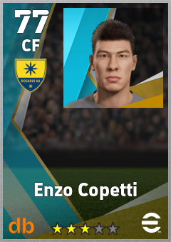 Enzo Copetti — CF, OVR 77, MAX 77