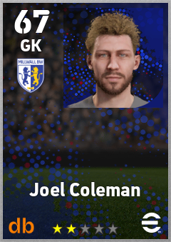 Joel Coleman — GK, OVR 67, MAX 67