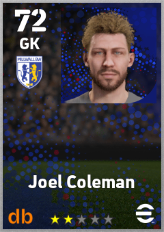 Joel Coleman — GK, OVR 72, MAX 72