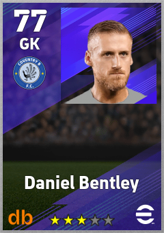 Daniel Bentley — GK, OVR 77, MAX 77