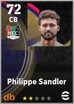 Philippe Sandler — CB, OVR 72, MAX 72