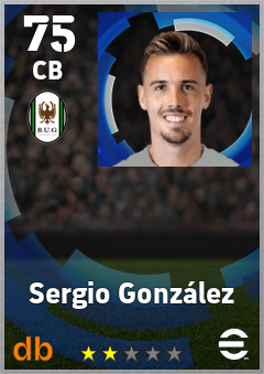 Sergio González — CB, OVR 75, MAX 75