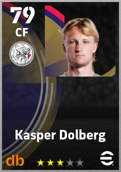 Kasper Dolberg — CF, OVR 79, MAX 79