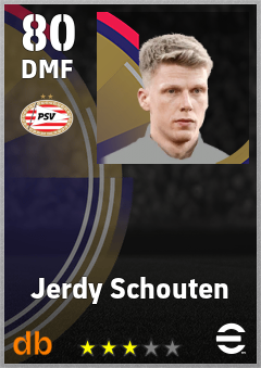 Jerdy Schouten — DMF, OVR 80, MAX 89