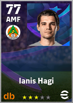 Ianis Hagi — AMF, OVR 77, MAX 77