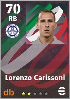 Lorenzo Carissoni — RB, OVR 70, MAX 70