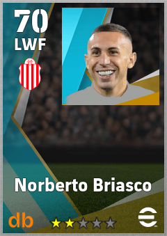 Norberto Briasco — LWF, OVR 70, MAX 70