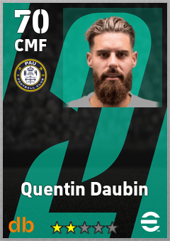 Quentin Daubin — CMF, OVR 70, MAX 70