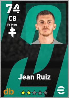 Jean Ruiz — CB, OVR 74, MAX 74