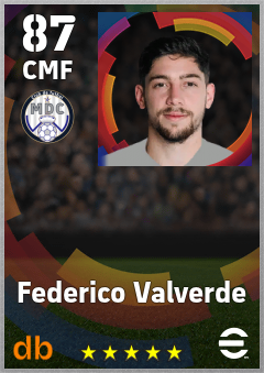 Federico Valverde — CMF, OVR 87, MAX 93