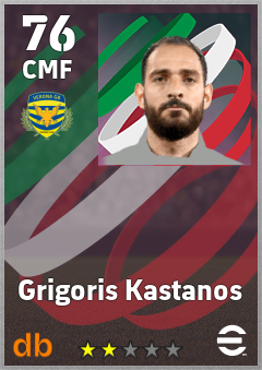 Grigoris Kastanos — CMF, OVR 76, MAX 76
