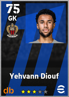 Yehvann Diouf — GK, OVR 75, MAX 75