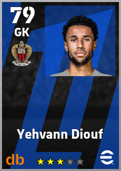 Yehvann Diouf — GK, OVR 79, MAX 79