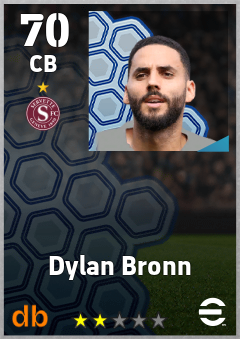 Dylan Bronn — CB, OVR 70, MAX 70