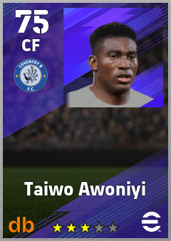 Taiwo Awoniyi — CF, OVR 75, MAX 75