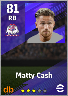 Matty Cash — RB, OVR 81, MAX 90