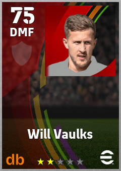 Will Vaulks — DMF, OVR 75, MAX 75
