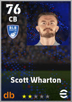 Scott Wharton — CB, OVR 76, MAX 76