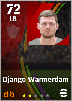 Django Warmerdam — LB, OVR 72, MAX 72