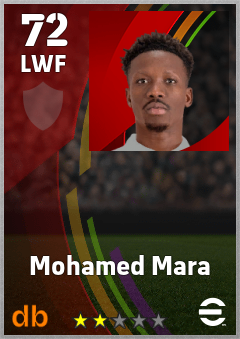 Mohamed Mara — LWF, OVR 72, MAX 72