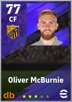 Oliver McBurnie — CF, OVR 77, MAX 77