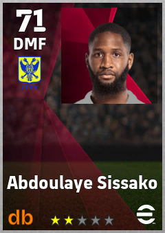 Abdoulaye Sissako — DMF, OVR 71, MAX 71