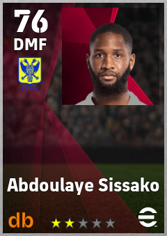 Abdoulaye Sissako — DMF, OVR 76, MAX 76