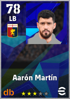 Aarón Martín — LB, OVR 78, MAX 78