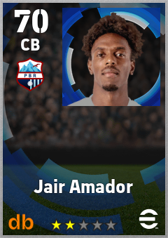 Jair Amador — CB, OVR 70, MAX 70