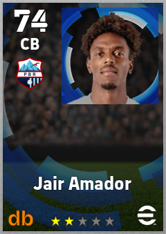 Jair Amador — CB, OVR 74, MAX 74