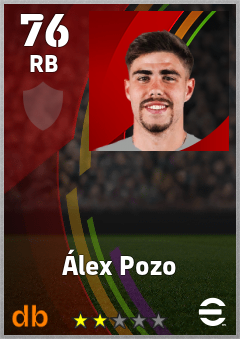 Álex Pozo — RB, OVR 76, MAX 76
