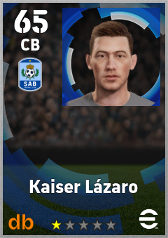 Kaiser Lázaro — CB, OVR 65, MAX 65