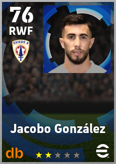 Jacobo González — RWF, OVR 76, MAX 76
