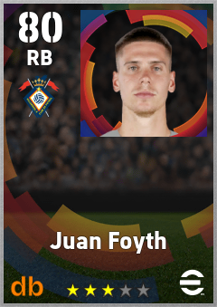 Juan Foyth — RB, OVR 80, MAX 89