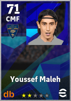 Youssef Maleh — CMF, OVR 71, MAX 71