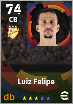Luiz Felipe — CB, OVR 74, MAX 74