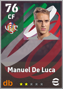 Manuel De Luca — CF, OVR 76, MAX 76
