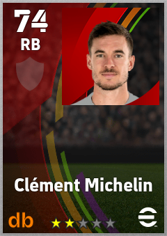 Clément Michelin — RB, OVR 74, MAX 74
