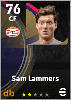 Sam Lammers — CF, OVR 76, MAX 76