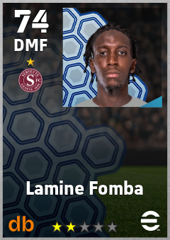 Lamine Fomba — DMF, OVR 74, MAX 74