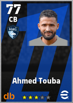 Ahmed Touba — CB, OVR 77, MAX 77