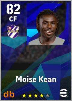 Moise Kean — CF, OVR 82, MAX 91