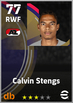 Calvin Stengs — RWF, OVR 77, MAX 77