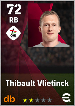 Thibault Vlietinck — RB, OVR 72, MAX 72