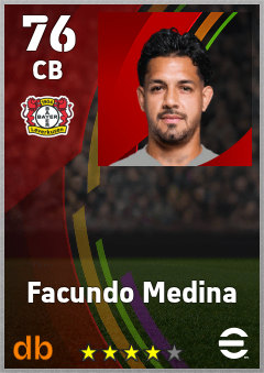 Facundo Medina eFootball player card