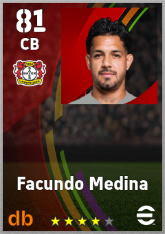 Facundo Medina — CB, OVR 81, MAX 81