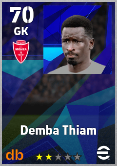 Demba Thiam — GK, OVR 70, MAX 70